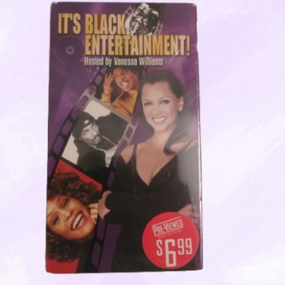 It's black entertainment hosted by vanessa williams vintage VHS tape in black.